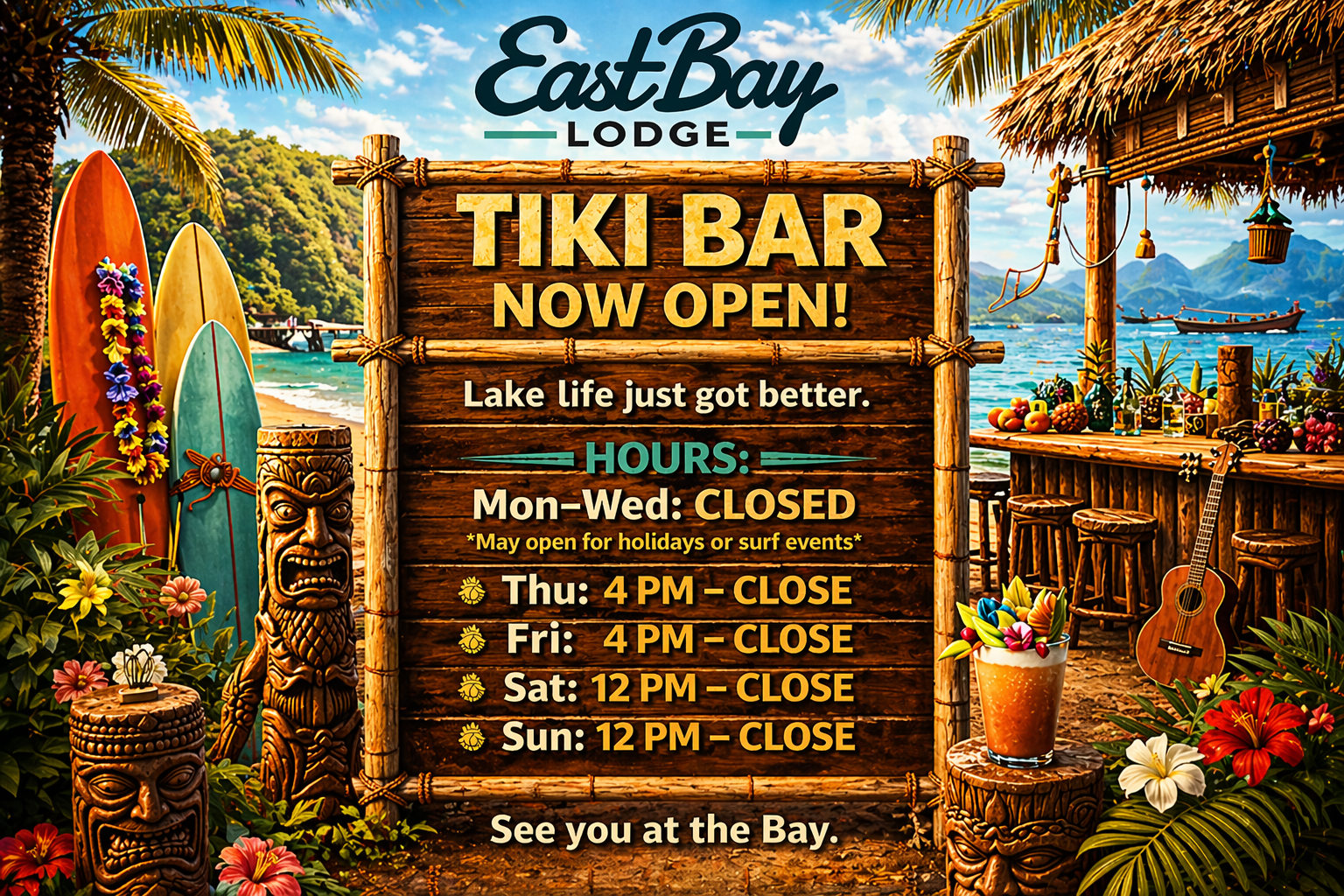 Image for an event at Eastbay Lodge