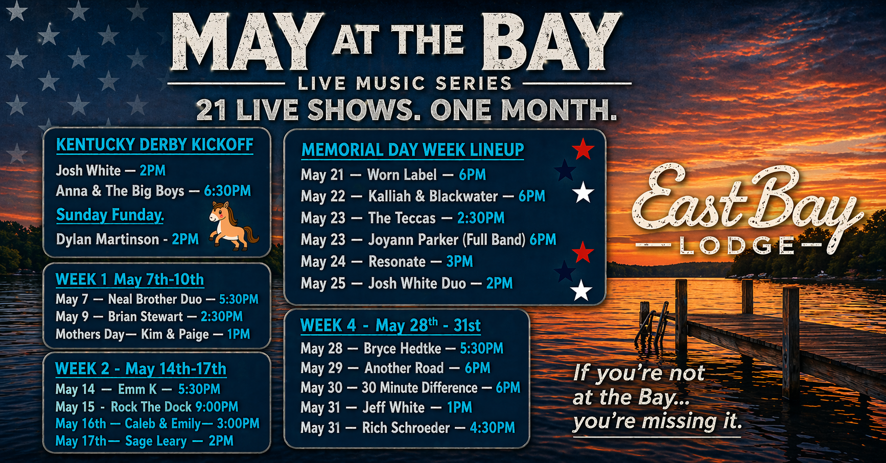 Image for an event at Eastbay Lodge