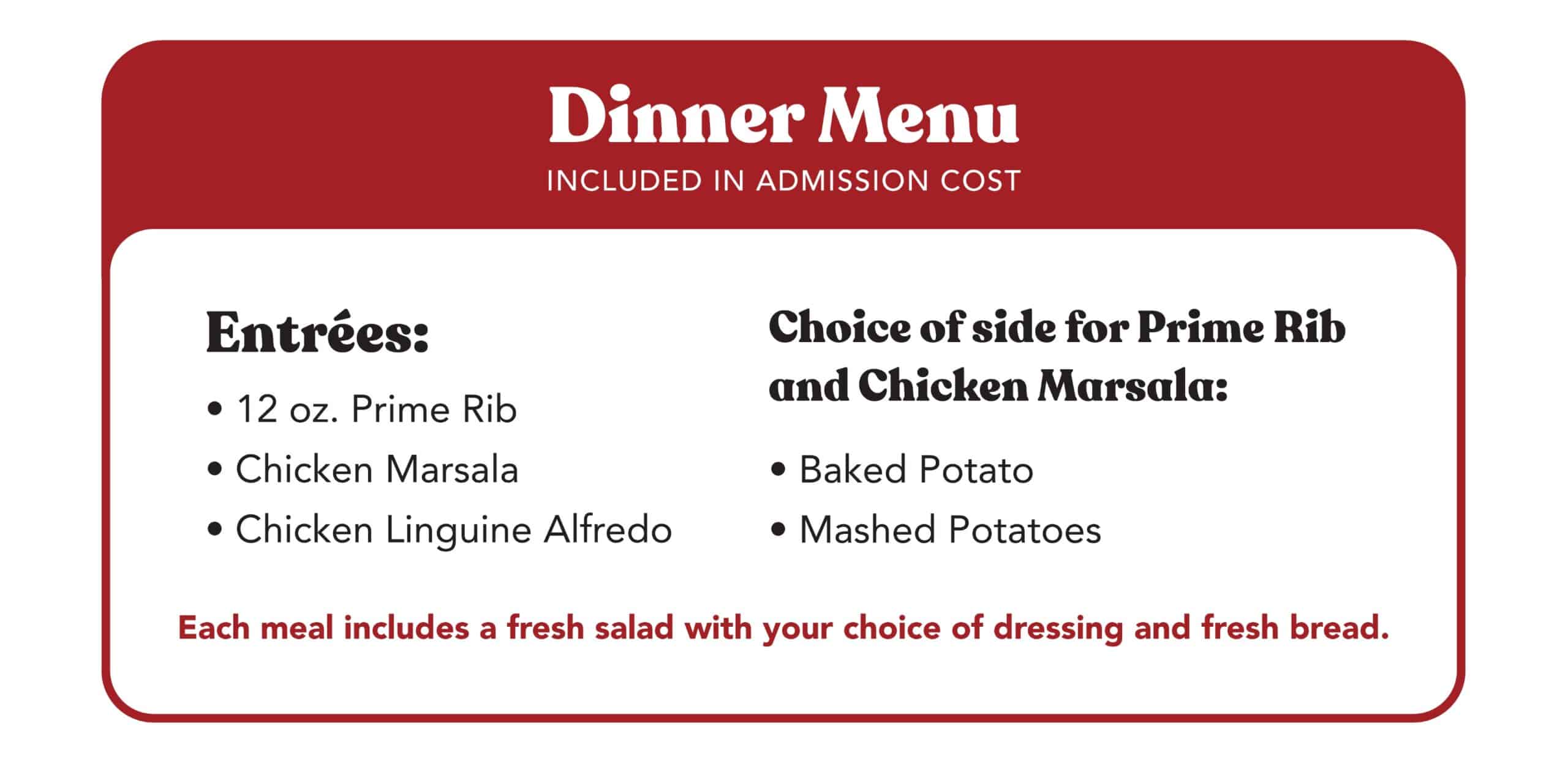 dinner menu