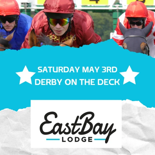 🎩🐎 Eastbay’s Derby on the Deck — Dress Code Survival Guide! 🐎🎩

If you're heading to Derby on the Deck this Saturday, you better bring the flair, folks! Here’s your crash course in dressing to impress (and maybe even snag some of those epic prizes and swag!):

👒 Ladies:

Big hat? Bigger attitude.

Bright colors, bold florals, and anything that screams "winner’s circle energy."

🎩 Gents:

Bowties, suspenders, seersucker, linen — look like you belong on a thoroughbred, even if you barely made it out of the truck.

👟 Shoes:

Comfort matters — we're gamin', racin', and celebratin' all day long.

🍹 Accessories:

Mint juleps and colorful cocktails in hand highly encouraged. (Trust us, it completes the look.)

🎁 REMEMBER:

Prizes and swag for Best Dressed — so don't just show up, SHOW OFF.

Bring your A-game. We aren’t just throwing a Derby party — we're throwing the wildest, funnest Derby bash north of the Mason-Dixon Line!

🕺💃 See you this Saturday at Eastbay Lodge — dressed to win, ready to play, and aiming for glory!