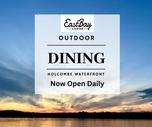 The picture says it all.
Lakeside dining is now open daily. See you out here.