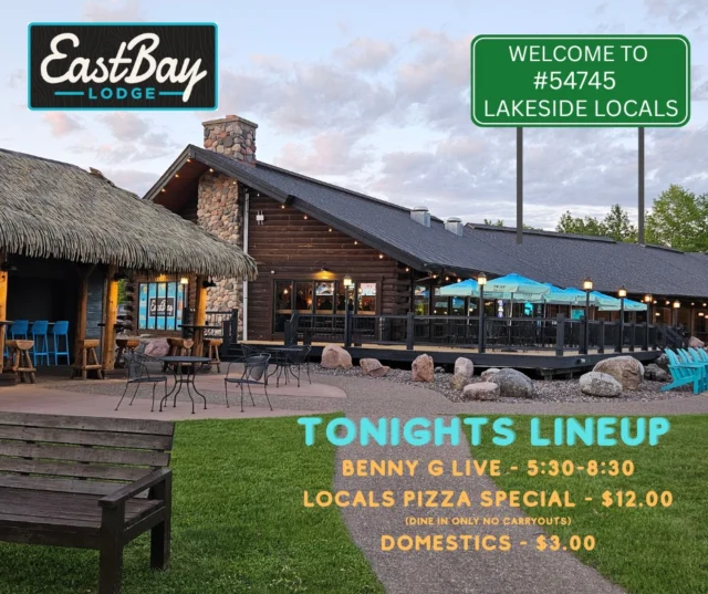 🔥 LOCALS #54745 NIGHT – BACK TONIGHT 5:30–8:30PM 🔥
The weather’s fire, the tiki’s lit, and the only thing missing… is you on the deck pretending you’ve lived here forever.

🎸 Live: Benny G Unplugged – The Colburn Cowboy’s back in the saddle
🍕 16” Pepperoni & Canadian Bacon pizza – $12
🍺 $3 domestics all night long

Locals know.
Visitors guess.
Everyone drinks.

You might even spot a fanny pack, some vintage New Balances, or an OG pair of BluBlockers.
This is the Midwest runway, baby.

Come for the sunset. Stay for the judgment-free zone that’s judging you just a little.

No dress code, but bonus points for boat shoes and a sunburn.
See you lakeside.
