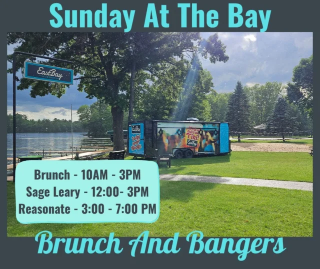 🥂 SUNDAY AT THE BAY: BRUNCH & BACKYARD BANGERS

The Fourth is behind us. Your voice is hoarse.
Your bank account is confused.
Your liver filed a formal complaint.
And your group text is still trying to piece together what happened at the tiki bar.

Which means you’re doing it right.

TODAY, WE RALLY.
Because Sunday at Eastbay isn’t the end — it’s the afterglow.
A little slower. A little softer. Still wildly worth it.

🍳 BRUNCH: 10AM–3PM
We’re talking hearty hangover food, real coffee, mimosas, and bloody marys that come with so many garnishes you’ll wonder if you need a fork or a fishing license.

You survived the fireworks — now reward yourself with carbs and condiments.

🎶 BACKYARD BANGERS – LIVE MUSIC ALL DAY
🎤 Sage Leary | Noon–3PM
Laid-back, soulful, acoustic perfection.
The kind of set that makes you close your eyes and pretend you didn’t text your ex last night.

🎸 Reasonate | 3PM–7PM
Chippewa Valley hometown heroes with a sound that brings it home.
High-energy, feel-good, porch-swaying, lake-shaking greatness.

🌊 DOCKS OPEN. DECK’S ROCKING. DRINKS STILL FLOWING.
✅ Casual Dining: 11AM–10PM
✅ Premium Dining: 4–9PM
✅ Craft Cocktail Lounge: 4–9PM
✅ Tiki still going, because we don’t shut off fun just because the calendar says Sunday.

📣 And if you missed any of this weekend’s madness, don’t worry —
the memories live forever (and probably in someone’s story highlights).
👉 https://www.eastbayholcombe.com/4th-of-july/

Sunday at Eastbay hits different.
It’s the kind of day that makes you extend your trip.
Cancel your Monday plans.
Forget your boat keys on purpose.

Because here, brunch turns into music…
Music turns into drinks…
And drinks turn into “Let’s just stay one more night.”

#SundayAtTheBay #BrunchAndBangers #LastCallBestCall #EastbayLodge #HolcombeUnplugged #WeekendAin’tOver