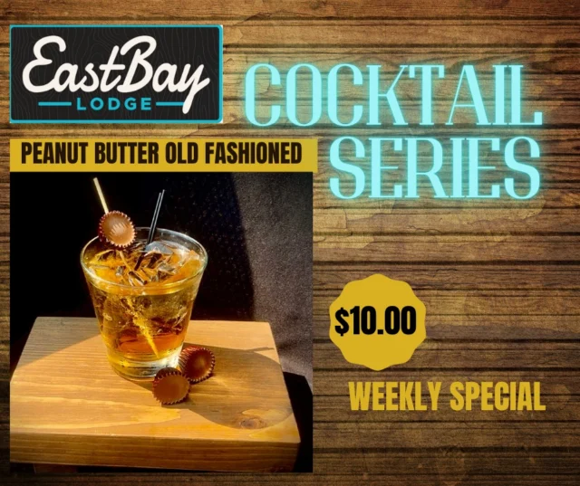 🍫 Attention Reese’s Lovers — This One’s for You! 🥃
Introducing the NEW Fashioned — a creamy, dreamy twist on the classic.
Peanut butter, chocolate, and bourbon come together for a dessert drink that hits all the right notes.

Sweet. Smooth. Sippable.
Whether it’s your after-dinner reward or your main event, this $10 indulgence is here all week long at the Bay.

Come treat yourself — because this is one Old Fashioned that’s anything but old.

🛥️ Eastbay Lodge – Lake Holcombe, WI
