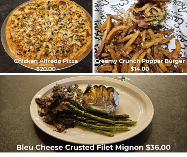 🔥 LIMITED TIME ONLY – JULY 10–16 🔥
They’ve never been served before.
And after this week—they may never be served again.
This is your one shot to try three all-new Eastbay creations, crafted just for this moment.

🍕 PIZZA SPECIAL – $20
Chicken Alfredo Pizza – House-made alfredo, herb-seasoned chicken breast, broccoli, and sliced red onion on a crispy golden crust. Creamy, dreamy, and destined to disappear.

🍔 SPORTS BAR SPECIAL – $14
Creamy Crunch Popper Burger – A bold new build: seasoned cream cheese spread, sautéed bacon, jalapeños, and haystack onions. Spicy, smoky, and unapologetically messy.

🥩 DINNER SPECIAL – $36
Bleu Cheese Crusted Filet Mignon – An 8oz bacon-wrapped filet, crusted with bleu cheese, topped with red wine mushrooms, and served with your choice of potato and asparagus. Elegant. Indulgent. Untouchable.

—

Available Thursday, July 10 through Wednesday, July 16 only.
No repeats. No re-dos. Just a one-week flavor run for the bold.

#EastbayEats #FirstTimeFlavors #OnceAndDone #PopperBurgerMadness #SupperClubSeason #CraftedForThisMoment