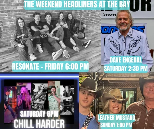 🎶 WEEKEND LINEUP AT EASTBAY
July 19–21 | Live by the Lake | Holcombe, WI

From floor-shaking rock to soul-soaked covers to local legends on the rise—this weekend’s stacked. Grab your crew, your koozie, and your boat keys. Let’s run it:

🔥 FRIDAY | RES⚡NATE | 6–10PM
The Chippewa Valley’s most electric rock cover band is back by demand.
Micah + Caliana up front. Tight band. Big sound. All gas, no brakes.
If you missed it last time... you won’t make that mistake again.

🎸 SATURDAY DOUBLEHEADER

Dave “Dusty” Engedal | 2:30–6PM
From The Thundermen to timeless solo sets, Dusty’s bringing acoustic gold that spans rock, blues, country & folk.
No fluff. Just real music and real stories on the Eastbay deck.

CHILL HARDER | 6–10PM
Northern MN’s finest genre-bending 5-piece.
Alt rock meets soul. Dolly meets Nirvana. Cher meets Johnny Cash.
Dance floor? Mandatory.

🌞 SUNDAY | LEATHER MUSTANG FEAT. GRASON | 1–4PM
Locals turned legends in the making. Grason just dropped his first single in Nashville and he’s bringing that same breakout energy to the Eastbay tiki stage.
This is Holcombe talent — loud, proud, and about to blow up.

🍹 Tiki Bar = Fully stocked
🍽️ Supper Club = On point
🪩 Vibes = Untouchable

Pick your day or come for the whole weekend. Eastbay’s got your summer soundtrack.

#EastbayLodge #LiveByTheLake #54745Strong #TikiBarTunes #WeekendWarriors #HolcombeHitsDifferent
