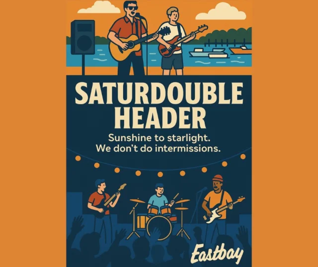 🌤 WAKE UP, HOLCOMBE. It’s Saturday at the Bay—and we’re locked in.
The lake’s glassy, the decks are clean, and the plan is simple:
Music. Meat. Magic. Let’s ride.

🎶 TODAY’S LINEUP: NON-STOP MUSIC FROM 2:30–11PM
🔥 2:30PM: Brian Stewart.
Holcombe’s original rock n’ roll ranger. This man is Eastbay’s heartbeat—one of our own. You’ll catch him here often, but he never mails it in. He’s plugged into the trees, the water, and your weekend soul. Come early and catch the good stuff while the sun's still shining.

🔥 7:00–11PM: The Gilmore Family Band.
When the Cragars had to tap out, this crew stepped in like heroes.
They didn’t just fill in—they’re about to raise the bar. Harmonies smoother than a lake at dawn. Originals that stick. Vibes that heal.
They saved our night. Let them save yours.

🥩 SATURDAY NIGHT = PRIME RIB NIGHT.
Thick-cut. Slow-roasted. Served with sides that don’t miss. This is that Northwoods supper club flex you came for.

🍸 CRAFT COCKTAILS.
Let the bar crew hit you with the shaken, stirred, smoked, and poured. The fancy stuff, the strong stuff, and the sippers that sneak up on you.

🌅 Tiki Bar open if the weather lets us shine—and if not, the vibes shift indoors without skipping a beat. That’s how we do it here.

👯‍♀️ Bring the crew or show up solo—either way, you’re one of us.
🔥 Meet someone new.
🎤 Sing along with strangers.
🍽 Eat like it’s your birthday.
🚀 And let’s absolutely send it.

One lake. One lodge. One unforgettable Saturday.
See you at The Bay.

#DayAtTheBay #EastbayLodge #LakeHolcombeLegends #BrianStewartLive #GilmoreFamilyBand #PrimeRibPowerMoves #CraftCocktailsAndCures #TikiIfItLetsUs