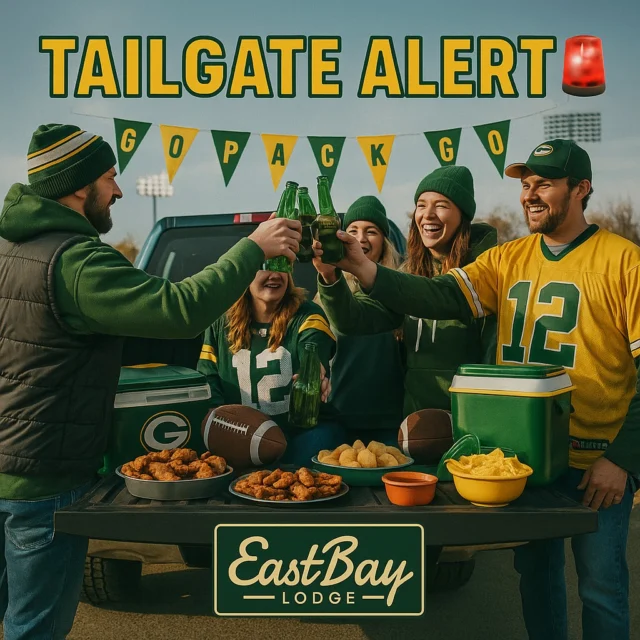 🏈💚💛 THE COUNTDOWN IS ON, BAY NATION 💛💚🏈

Holcombe, Sunday isn’t just another game — it’s Eastbay Gameday, and we’re rolling from first pour to post-game encore.

🔥 THE PLAYBOOK:
🍺 10:30 AM – 30 Beers for 30 Minutes. The taps open, the clock runs, and the challenge is ON. Be on time — blink and you’ll miss it.
🌴 Tiki Tailgate. The Tiki Bar is your HQ: Parker & Murray running the show, music blasting, bags flying, and the first round lifted.
🍔 11:00 AM – Kitchen opens with Game Day Specials. These plates are only available on Packers tailgate + game days — check the tile for the lineup.
🏟️ NOON – Kickoff. Sports Bar = Lambeau South. Stadium sound maxed, prizes every quarter, penalty flags flying for fun, and Parker & Murray keeping the Bay energy on full tilt.

🧀 THE CHEESEHEAD ROTATION: Win the crown, wear it proud. 30 minutes of glory = 30 minutes of thirsty. 🍻

🎟️ THE PRIZE GAME: Every quarter = your chance to earn entries into the season finale Grand Prize drawing: Packers tickets live. Stack your slips every week you show up.

🎶 POST-GAME LIVE at 3:30 PM: Elijah Adam — 20+ years on stages from Vegas to Nashville — keeps the Bay roaring long after the final whistle.

This isn’t a watch party. This is Eastbay Gameday: tiki-side madness, Packers-only food specials, wall-shaking football, Parker & Murray antics, prizes, beer, and live music.

⚡ Pack your crew. Pack your energy.
💥 Go Pack Go. Go Bay Go. 💥