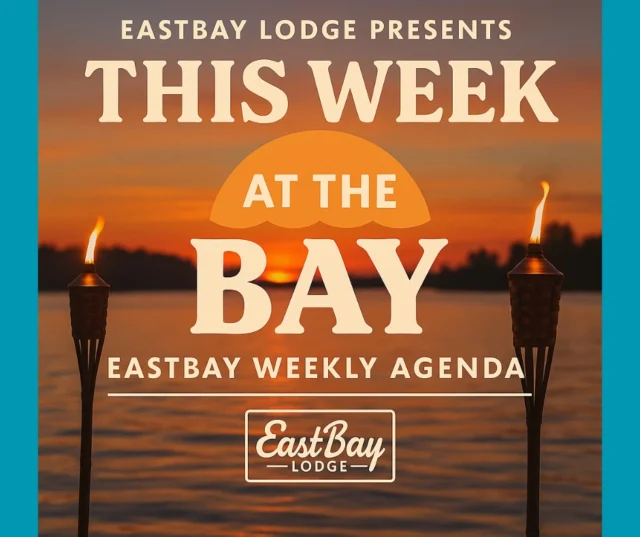 🌞 Eastbay Weekly Agenda | Sept 8–14

Mother Nature finally got the memo. Summer’s back, and so is your excuse to be lakeside. The Bay is open 7 days a week until October 1 — that’s a “later” problem. Right now, the only problem you’ve got is picking which night to show up.

🍴 Daily Rhythm

Casual Dining: 11AM–10PM, every day.

Supper Club & Craft Bar: 4–9PM nightly.

Tiki Bar: Thurs–Fri from 5PM, Sat–Sun from noon (weather’s on our side).

Sunday Brunch: 10AM–1PM (through September, your attendance decides its fate).

🏈 Monday Night Football

Sept 8 | 7:15PM
Vikings vs Bears in the Sports Bar. Cold beer, hot screens, all the shade you need for NFC North banter.

🍕🍻 Thursday = Double Whammy

Sept 11 | 5:30PM
🎤 Locals Night #54745 debut: Sherry Lynn — 30+ years of folk/pop/country soul. Fleetwood Mac to Alison Krauss, sweet as sunset on Holcombe.
Deals: 16” 2-topping pizzas + $3 domestics.

PLUS… Packers Tailgate Party | 5:45PM

30/30 kickoff + raffles + cheesehat challenges

Prizes every quarter — winners all game long

Cheesehat rotates at every score — hope you’re thirsty when it’s your turn

Specials all night: $5 Cajun Chips / Nachos, $8 Half Sandwich & Soup, $15 Flatbread + Silo, $20 NY Strip, $20 Gameday Platter

Loaded fun with Coach Parker & the Murray crew

🎶 Friday Night on the Lake

Sept 12 | 5:30–9PM
Debut: Blaine Howard — Wisconsin original, soulful acoustic mix of folk, pop & rock. Covers from Petty to U2 + originals that win contests.
Deals: $5 Old Fashioneds + our famous Friday Fish Fry (walleye, cod, broiled options + salad bar & soups).

🔥 Saturday Deck Vibes

Sept 13 | 3–7PM
🎤 Emm K is BACK — Eau Claire’s indie powerhouse. Soul-stirring vocals + alt-rock energy. Locals know. Visitors won’t forget. Pack the deck.

🍳 Sunday Funday

Sept 14

Famous Brunch 10AM–1PM

NFL all day + Tiki vibes + Vitamin D

Stadium sound, raffle boards, gameday food & drink specials

⚡️ Vibe Check

Warm weather’s back. The tiki’s still alive. Football season just hit full throttle. Locals night’s leveling up. And every day this week is a reason to stay until it’s “crickets.”

👉 LFG. NFL at EBL. Summer’s not done — neither are we.