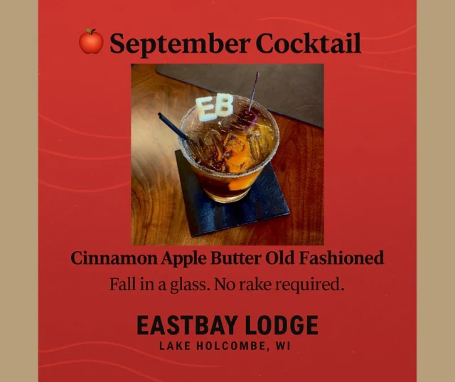 🍎 September’s here, but Mother Nature clearly missed the memo.

It’s gonna be hot as hell this weekend — so we’re serving fall in a glass, no jacket required.
Meet the Cinnamon Apple Butter Old Fashioned — Buffalo Trace bourbon, apple butter, a splash of cider, bitters, and a cinnamon-sugar rim.

It’s orchard-fresh but patio-approved.
It’s sweater weather… without the sweat.
It’s fall, Eastbay-style.

👉 Only through September. Sip it before the forecast finally catches up.