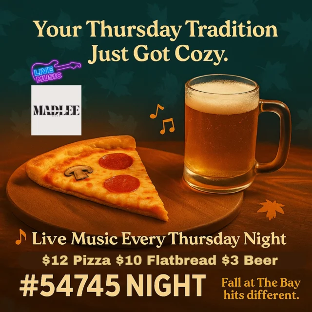 Holcombe… it’s Thursday.
Which means you’ve got two options tonight:

1️⃣ Sit at home and pretend you’re excited about reheating leftovers
or
2️⃣ Get your butt to Eastbay for Locals Night #54745 with Madlee live at 5:30 PM.

We highly recommend Option 2.

Madlee is the duo you do NOT want to miss — smooth vocals, killer harmonies, the kind of talent that makes you wonder why you ever wasted time scrolling Netflix in the first place.

Grab a drink.
Grab your friends.
Grab the table closest to the stage and tell yourself you’ll “be home early” (you won’t).

Locals Specials:
• $3 Domestic Taps
• $12 Large 2-Topping Pizza
• $10 2-Topping Flatbreads
(Dine-in only)

Doors open, vibes high, music starts at 5:30 PM.
Holcombe… do the right thing.

Eastbay Lodge — Lake Holcombe, WI
Where Thursdays refuse to be boring.