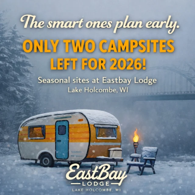 Camping on the shores of Lake Holcombe isn’t roughing it — it’s leveling up.

Big, spacious sites. A killer camper community. Fires at night, coffee at sunrise, sunsets that stop conversations. It feels like a neighborhood… just with better views and fewer rules.

And when you don’t feel like cooking over a fire? Walk over.
Tiki Bar. Sports Bar & Grill. Near-premium dining. Live music drifting across the lake every weekend from Memorial Day to Labor Day.
Roughing it should never mean going hungry — or bored.

Seasonal camping is $2,200 per year.
We cover water and sewer.
You pay electric.
Internet is available at every site.

It’s lake life done right.
And in 2026, only two more people get to be part of it.

Two spots. That’s it.
If you know, you know.