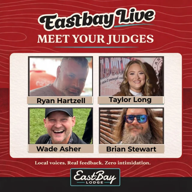 🎤 Our Fourth and Final Judge for Eastbay Live…

Please welcome Brian Stewart to the judges table.

Brian is a regional musician building a brand that’s becoming a favorite across Western Wisconsin — and especially here at Eastbay.

He brings a sharp ear for tone, real stage experience, and something we value deeply: a genuine passion for helping performers succeed. Brian understands what it takes to step on stage and deliver, and he loves seeing others find their moment.

With Brian joining the table, here are the four voices helping decide who walks out as the Legend of the Bay.

🎤 Taylor Long
With 20+ years of performance experience, Taylor has sung everywhere from local venues to festivals across the region. As the owner and lead singer of Six Figure Sunrise, she brings a soulful, country-driven style and a belief that music brings people together.

🎤 Ryan Hartzell
Ryan Hartzell of Ntera, LLC is a proud member of the Lake Holcombe community. With deep local roots, he brings an authentic perspective and a genuine passion for supporting the talent and events that make this community special.

🎤 Wade Asher
And then… we went and got Wade Asher.

The man behind:
🎸 Force Fields
🤘 Rock Fest
🐎 Hoofbeat

Through WGA Entertainment, Wade books 250+ national acts each year and helps power the Chippewa Valley Music Festivals in Cadott — where 150,000+ fans show up every summer.

He builds stages.
He builds festivals.
He builds careers.

And now… he’s judging Eastbay Live.

Yeah. This just got real.

📅 March 21 — Eastbay Live

The show is completely sold out, and contestant spots are full.

So no… we can’t tell you to make a reservation.

But we can tell you this:

Don’t sleep on Eastbay events.

And to everyone who secured a seat…

Holcombe — you’re in for one hell of a night.

Holcombe… this one’s for you.
One stage. Four judges.
One performer about to become the Legend of the Bay. 🎤🔥