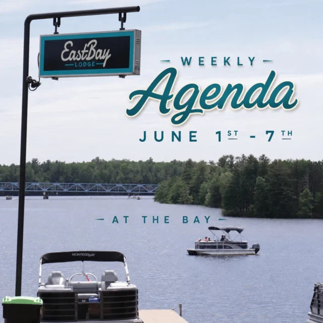 🌊 WHAT'S ON DECK AT THE BAY? 🌊

The boats are rolling, the deck is open, the Tiki Bar is pouring, and we've got one heck of a week lined up at Eastbay Lodge.

🎶 LIVE MUSIC

🎤 Thursday • Sage Leary • 5:30 PM
Local. Authentic. Lake-life approved.

🎤 Friday • June 5

Marlee Paine • 6 PM

⭐ Chris Kroeze • 7 PM

National recording artist and finalist on The Voice. Somehow, he's landing right here on Lake Holcombe.

Then stick around for Rock the Dock featuring KaraFun Karaoke.

🎤 Saturday • Double Header

Dylan Martinson • 2:30 PM
Featuring special guest Ryan Nelson.

Bear Creek Band • 6 PM

☀️ Sunday • 6-7 Day

There are normal Sundays...

...and then there's 6-7 Day.

We don't know who started it.

We don't know why it became a thing.

We just know that every year when 6/7 rolls around, the lake seems to show off a little harder.

Maybe it's science.

Maybe it's superstition.

Maybe it's the drinks.

Either way...

🧇 Brunch • 10 AM–1 PM

🍹 Tiki Bar • Noon

🎤 Sherry Friedel • 2:30 PM

And we're officially declaring June 7th as 6-7 Day at the Bay.

🍕 THURSDAY LOCALS NIGHT

16" Two-Topping Pizzas • $12

Two-Topping Flatbreads • $10

Drink Specials All Night

🐟 FRIDAY FISH FRY

Walleye or Cod • $15

Add Salad Bar • $4.95

🥩 SATURDAY PRIME RIB

10oz • $29

14oz • $34

🧇 SUNDAY BRUNCH

Adults • $20.95

Kids Under 12 • $10.95

🍹 TIKI BAR HOURS

Thu–Fri • 4 PM–Close

Sat–Sun • Noon–Close

🏐 Volleyball Court Open

⚓ Dock Attendants On Duty

🌅 Patio & Lakeside Deck Open

🍻 EASTBAY AFTER DOCK

Friday & Saturday • 9–11 PM

Dock Beers • $3

Captain's Doubles • $4

Blue Bay Revivers • $5

Classic Margaritas • $6

Boat Shots • $3

Cold drinks. Live music. Great food. Lake views.

The kind of week where you stop in for an hour and somehow stay all day.

📍 EastBay Lodge • Lake Holcombe, WI

Reservations accepted in our Supper Club:

https://www.eastbayholcombe.com/reservations/