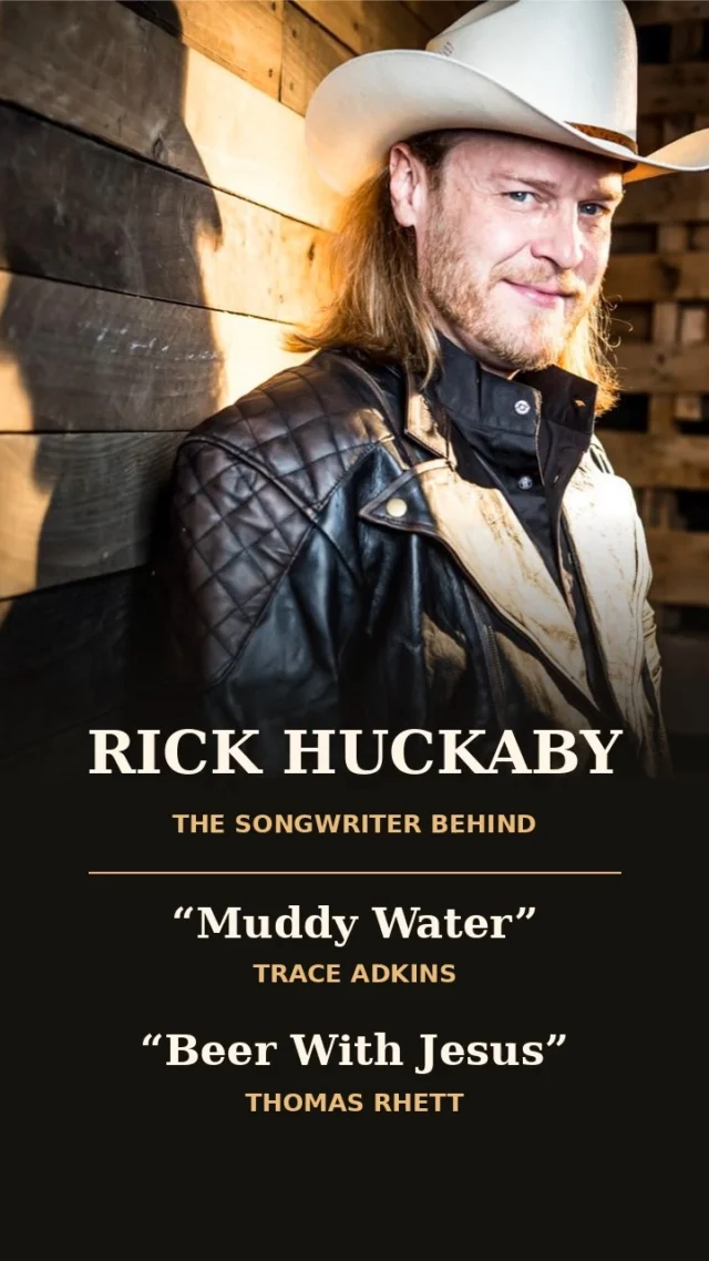 NASHVILLE COMES TO EASTBAY. 🎸🥃

You know the songs. Now meet the man behind them.

Rick Huckaby—the songwriter behind Trace Adkins’ “Muddy Water” and Thomas Rhett’s “Beer With Jesus”—joins us Saturday, October 24 for the premiere of Eastbay’s Singer-Songwriter Night.

An intimate evening of acoustic country music, stories behind the songs, and dinner—all included with your ticket.

📍 Eastbay Lodge • Lake Holcombe, WI

🎟️ Limited tickets remain. Get yours:
https://www.eastbayholcombe.com/event/rick-huckaby/